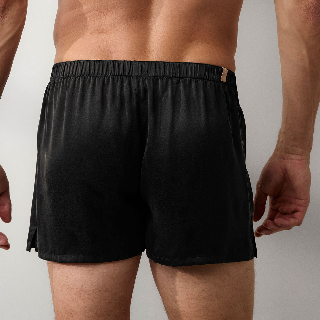 Lunya Men's Washable Silk Boxer- #Immersed Black