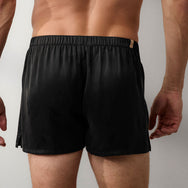 Lunya Men's Washable Silk Boxer- #Immersed Black