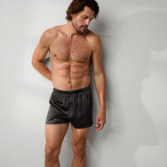 Lunya Men's Washable Silk Boxer- #Meditative Grey