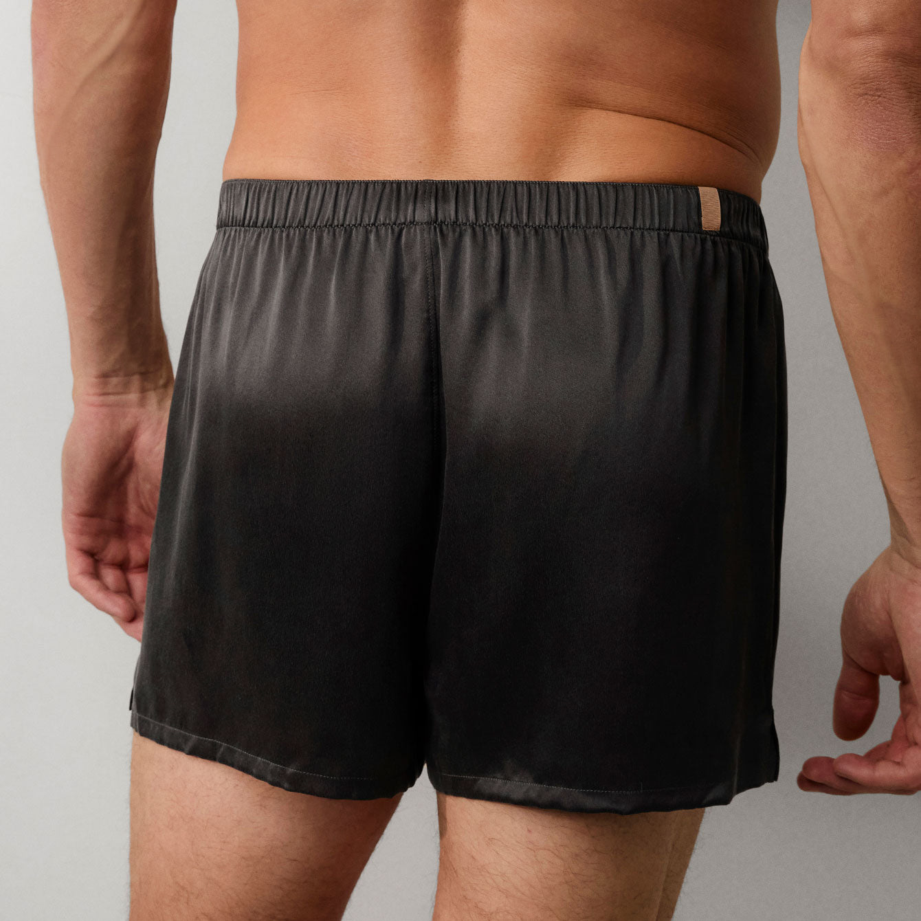Lunya Men's Washable Silk Boxer- #Meditative Grey