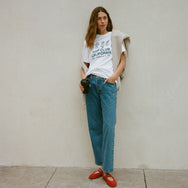 Lunya Loungewear Nap Club Tee - #White/Blue