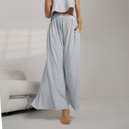Lunya Organic Pima Wide Leg Pant - #Tranquil Blue