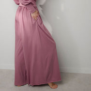 Lunya Loungewear Organic Pima Wide Leg Pant - #Clarion Rose