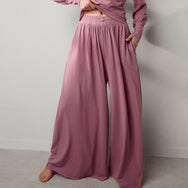 Lunya Loungewear Organic Pima Wide Leg Pant - #Clarion Rose