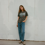 Lunya Loungewear Sleep Marathon Tee - #Washed Black/Blue