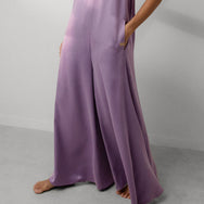 Lunya Pajamas Washable Silk Elastic Strap Jumpsuit - #Dormant Orchid