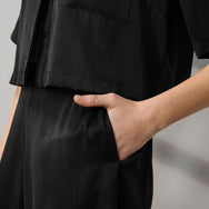 Lunya Washable Silk High Rise Pant Set - #Immersed Black