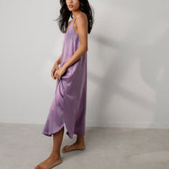 Lunya Pajamas Washable Silk Tulip Dress - #Dormant Orchid