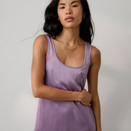 Lunya Pajamas Washable Silk Tulip Dress - #Dormant Orchid